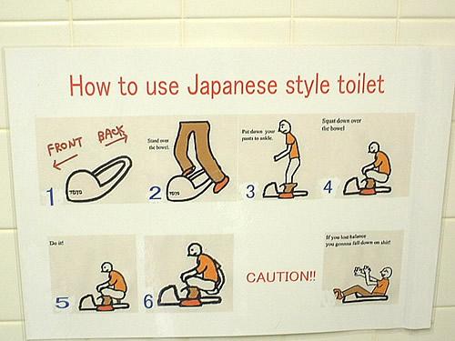how to use japanese toilet